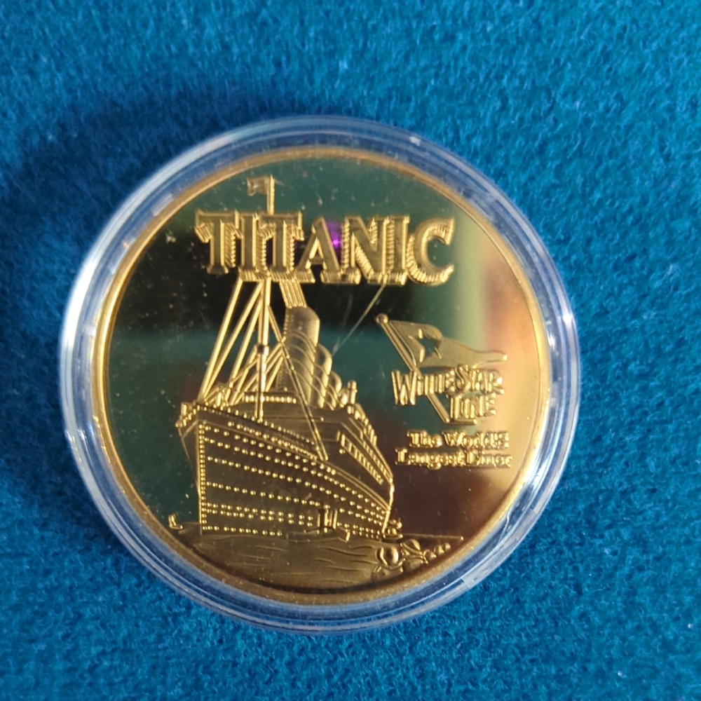 Mint Gold Coin with Titanic Design